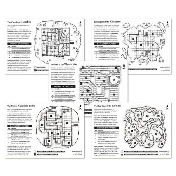SHADOWDARK RPG - 5 MINI-ADVENTURE CARDS - Image 2