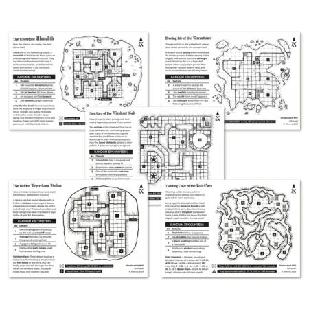 SHADOWDARK RPG - 5 MINI-ADVENTURE CARDS